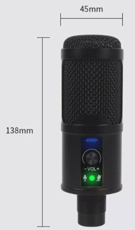 MICROFONO DE CONDENSADOR USB CON BASE BM