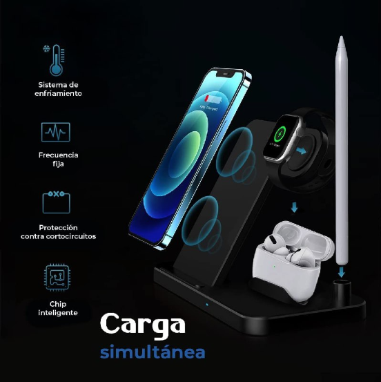 CARGADOR INALAMBRICO 3 EN 1 TC1005