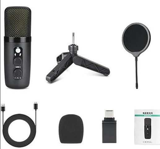 MICROFONO DE CONDENSADOR USB CON BASE BM