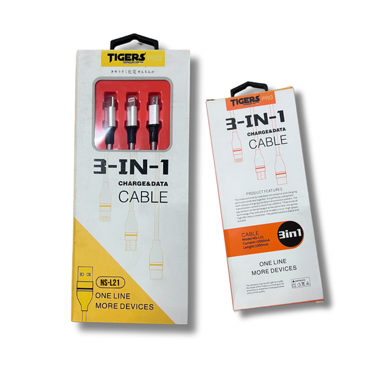CABLE CARGADOR 3 EN 1 NS-L21