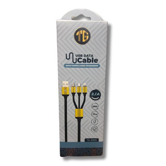 CABLE CARGA CELULAR 3 EN 1 TG-A006