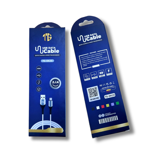 CABLE CARGA CELULAR V8 TG-DK20